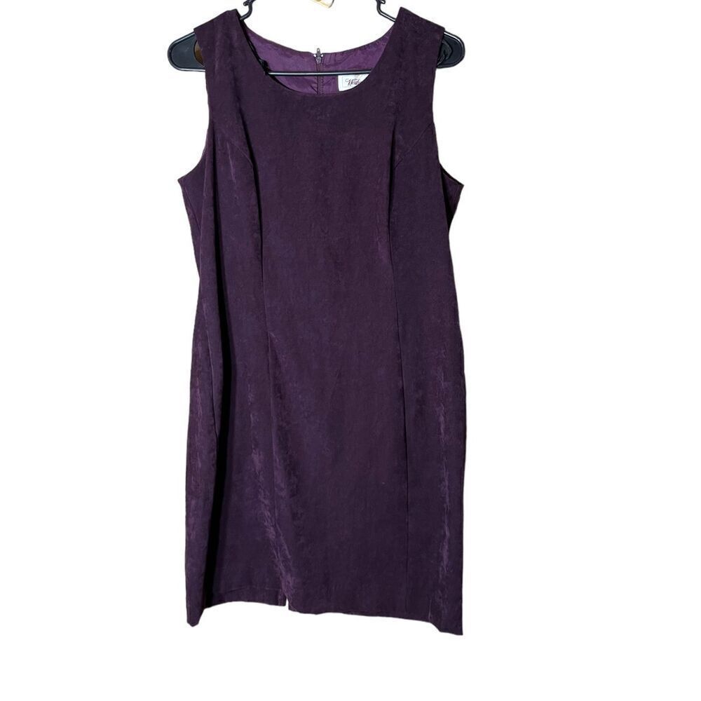 Vintage Worthington Purple Sleeveless Dress Size 10 Petite‎